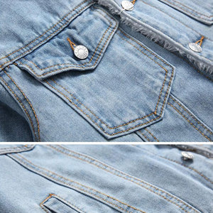 OEM Male <b>Top</b> Quality Cotton Jeans Jacket Wholesale New Stylish Men Denim Jeans Jacket Custom Men Denim Coat for Boys - Product Image 3