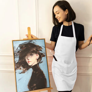 Delantal de cocina sin mangas BEAM 100% poliéster no tejido, transpirable, ecológico, que absorbe la humedad, con bolsillo frontal, para uso diario. - Product Image 4