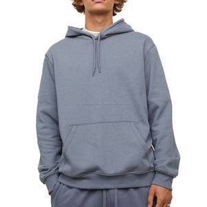 Custom Men's 100% Cotton Oversize <b>Thick</b> <b>Fleece</b> Hoodie Drop Shoulder Plain Blank Streetwear Embroidered Technics for Autumn ODM - Product Image 6