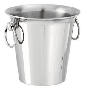 Seau à glace pour vin, pour bars, restaurants et clubs, bac à boissons de luxe, finition argentée brillante, refroidisseur de boissons - Product Image 3