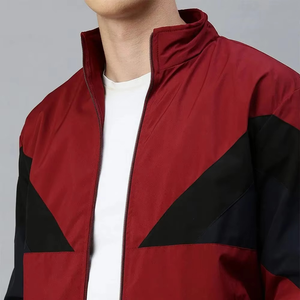 Sudadera de Lona Larga para Hombre, Estilo Único y Elegante, Diseño Color Block, Cómoda, Suave, Transpirable, Cierre Frontal Completo, Costuras Resistentes, Corte Regular - Product Image 5