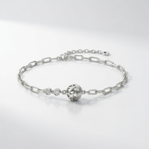 DIVYORO MOSAIC ORB MINIMALIST สร้อยข้อมือโซ่และลิงค์สำหรับผู้หญิงเงิน 925 - Product Image 1