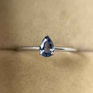 Anillo de Zafiro Azul Excepcional, Zafiro Natural, Regalo de Compromiso y Boda para Ella, Anillo de Propuesta, Joyería - Product Image 2