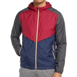 Hot Sale Color Block Hooded Windbreaker <b>Jacket</b> Lightweight Zipper Outdoor <b>Running</b> Sportswear Casual Street Style <b>Mens</b> Activewear - Product Image 1