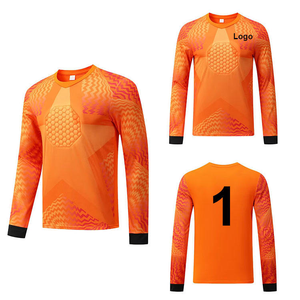 Maillot de gardien de but personnalisé avec logo, rembourré, rose vif, manches longues, maillot de football professionnel avec rembourrage de poitrine, kit d'équipe - Product Image 4