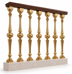 Balustrade d'escalier Gilded Heritage avec détails en orbe torsadé et meneaux torsadés fins pour intérieurs classiques grandioses - Product Image 2