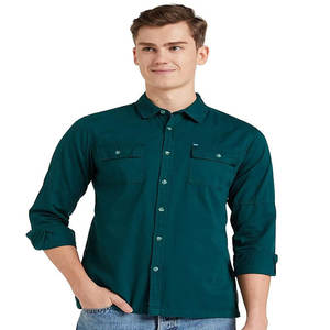 Chemise habillée en coton Oxford de haute qualité pour homme, couleur unie, décontractée, respirante, pour col polo, manches complètes, motifs 3D - Product Image 2
