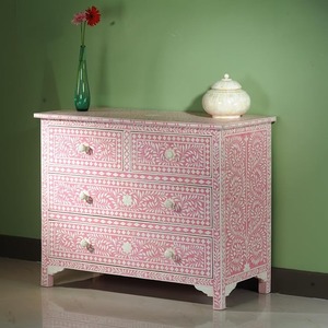 Modern Handmade Furniture Bone Inlay Home Stool Ottoman for Living Room Bedroom Hotel Supermarket Wholesale Price - Product Image 5