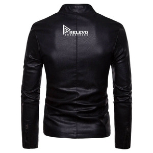 New Fashion Wear Custom Faux Leather <b>Biker</b> <b>Jacket</b> Men High Quality Classic Lapel Zippers Motorcycle Winter <b>Jackets</b> With Waist - Product Image 2