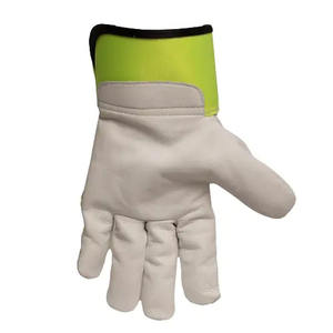 Guantes de Trabajo de Cuero Vacuno con Textura, Fluorescentes, Resistentes al Calor, Duraderos, para Jardinería - Product Image 2