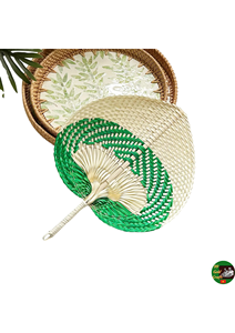 Éventail en bambou durable, en feuilles de palmier naturelles, artisanal, objet décoratif pour la maison et les activités de plein air - Product Image 5