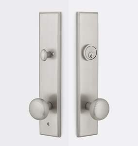 Poignée de porte ovale double en acier noir, personnalisable pour hôtel et bureau, avec serrure de passage et de confidentialité - Product Image 6