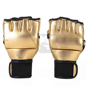 High Quality <b>PVC</b> Leather MMA <b>Gloves</b> Pakistan Made Best Price Men Half Finger Boxing <b>Gloves</b> - Product Image 4