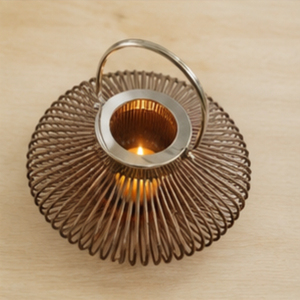Lanterne ronde en métal avec poignée, objet décoratif pour la maison, pour le salon - Product Image 5