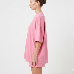 Camisetas de Verano 2026 de Alta Calidad para Gimnasio, Holgadas, Casuales, 100% Algodón, Cuello Redondo, Hombros Caídos, Venta al Por Mayor para Mujer - Product Image 3
