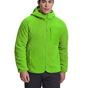 Men's Coated Thin Fleece Bomber Jacket Casual Winter Zipper Solid Color Regular Fit Polyester/<b>Nylon</b> Front Logo - Product Image 6