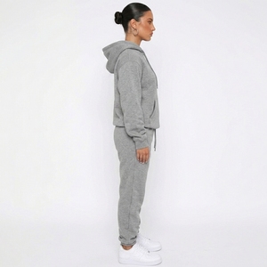 <b>STAR</b> SPEED Hooded Regular <b>Top</b> Wholesale Stylish Simple Winter Plus Size Casual Tracksuit Custom Logo Solid Color Sports Set - Product Image 3
