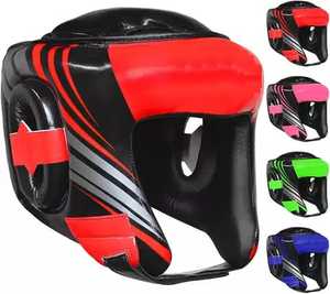 Hot Sale Lawd Sports Leather PU Boxing Helmet <b>Head</b> Guard with Customized Logo Soft Protective <b>Head</b> Protector - Product Image 1
