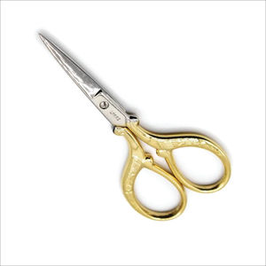 Tijeras Retro de Acero Inoxidable Color Oro Rosa para Bordado, Tijeras Afiladas para el Hogar, Té, Cejas y Cuidado Personal - Product Image 3