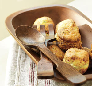 Juego de servidor y tenedor de ensalada de madera de alta calidad personalizado al por mayor para uso en la cocina directamente de la India - Product Image 6