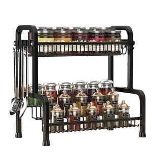 Meilleure qualité étagère à épices organisateur cuisine comptoir étagère étagère étagère étagère en métal porte-épices assaisonnement organisateur cuisine stockage - Product Image 2