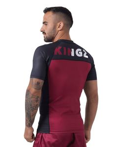 Camisas de compresión BJJ Rashguards, camisas de manga corta con estampado personalizado en blanco, diseño de Kingz - Product Image 2