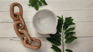 Ensemble de guirlandes décoratives bohèmes en chaîne de bois et perles, chaîne en bois sculpté à la main, décoration esthétique moderne style ferme - Product Image 2