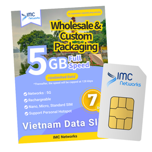 Tarjetas SIM de Viaje 4G 5G de Vietnam al por Mayor para Revendedores, Embalaje Personalizado, Roaming, Datos Ilimitados, Tarjetas SIM Físicas - Product Image 1