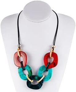 Fashion Jewelry Resin Necklace Hot Selling From India Handmade Necklace for Women and Girls Attractive Color - Product Image 3
