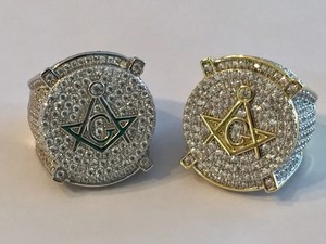 Premium Moissanite <b>Mens</b> <b>Ring</b> With Circular Stone Setting Geometric Center And Bold Statement Style - Product Image 1