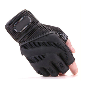 Leather Weight Lifting Gloves Half Finger Wrist Protection Breathable High Quality Unisex Gym Fitness - Product Image 2