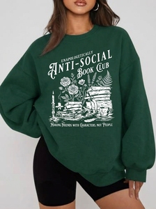 Pull molletonné oversize pour femme, chaud et décontracté, coupe ample, col rond, tendance, vente en gros - Product Image 2