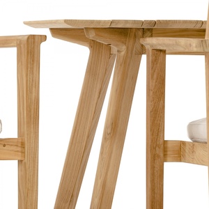 Table à manger rectangulaire en bois scandinave, mobilier moderne pour la maison, design stable, 4 places, pieds en bois massif - Product Image 3