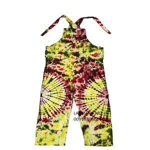 Algodón tie Dye mono pijama bohemio parche mono vestido de la India tie Dye mono pijama vestido de la India - Product Image 1