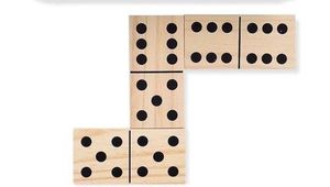 Jeu de dominos en bois finition naturelle, pièces de jeu classiques pour le plaisir familial et l'apprentissage, dominos en résine - Product Image 3