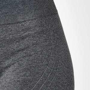 Leggings pour femmes en tricot gris uni à taille haute et longueur cheville, extensibles, respirants, sportifs, pantalons de sport pour femmes - Product Image 6