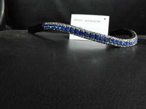 สายรัดคิ้วคริสตัลสีดำพร้อมหนังม้าสินค้าพรีเมียม - Product Image 5