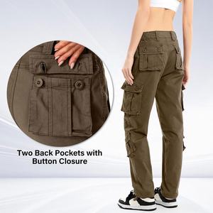 Pantalon cargo pour femmes personnalisé de style classique ajustable et options de personnalisation pour le travail et les voyages - Product Image 3