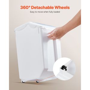 กล่องเก็บอาหารสัตว์เลี้ยงขนาดใหญ่ 3.5 แกลลอน/15 ลิตร x 2 + 4.5 แกลลอน/20 ลิตร x 2 สำหรับเก็บข้าวสาร ธัญพืช และส่วนผสมในครัว - Product Image 5