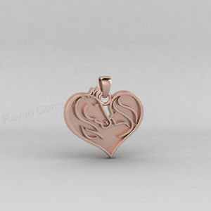 ทอง 14k คุณภาพสูง เงินแท้ 925 ขนาด 25 มม. รูปม้าในหัวใจ ตัวเรือนเปล่าสำหรับงาน DIY เรซิ่น ของที่ระลึก อุปกรณ์ทำเครื่องประดับ - Product Image 4