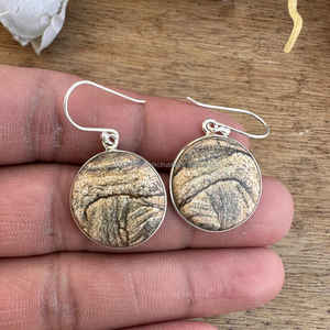 Handmade 925 Solid Sterling Silver <b>Earring</b> Picture Jasper Gemstone <b>Earring</b> Handmade Silver Jewelry <b>Earring</b> Gift For Her - Product Image 2