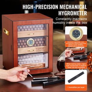 150 Cigar Humidor Cabinet <b>with</b> Cedar <b>Box</b> Hygrometer & <b>Shelves</b> for Storing and Maintaining Your Collection - Product Image 4