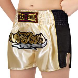 Pantalones Cortos de Muay Thai para Hombre, Estampado a Cuadros Satinado, Cintura Elástica, para Entrenamiento de Gimnasio, Kickboxing, Ligeros, Coloridos, Top para Hombre, Muay Thai, Artes Marciales - Product Image 3