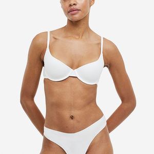 Culotte string ajustable sexy MHF pour femme, respirante, sans couture, taille mi-haute, transparente en maille avec dentelle - Product Image 1