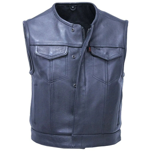 Premium Saleh Enterprises Men Genuine Leather Winter <b>Waistcoat</b> Vintage Distressed Biker Vest Casual Western Cowboy Button Bulk - Product Image 3