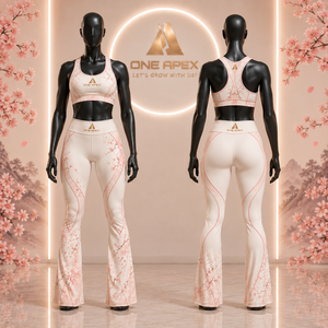 Women Floral Yoga Set Flare Leggings Sports Bra Gym Fitness Activewear Workout Wear Custom Logo Clothing Set - Product Image 6