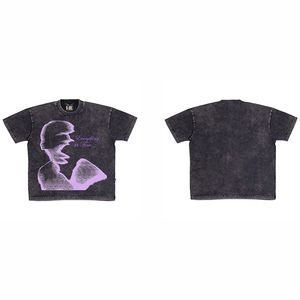 Custom Design Printed Oversized <b>Black</b> Drop Shoulder Acid Wash T-<b>shirt</b> Distrested Heavyweight Cotton t <b>Shirt</b> Men - Product Image 3