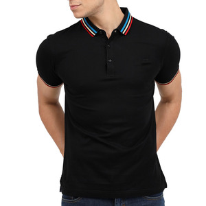 Contrast Trim Collar and Cuffs Cotton Mesh Made Polo T <b>Shirts</b> Casual Outerwear Supplier Short Sleeve Regular Fit Embroidery Polo - Product Image 4