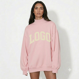 Urban Comfort Wear <b>Women's</b> Oversized Mockneck <b>Top</b> Relaxed Silhouette Long Sleeve Casual Fashion - Product Image 1