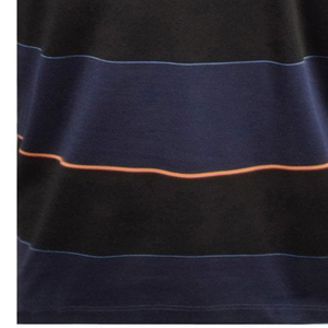Camiseta de Punto a Rayas para Hombre, Manga Corta, Cuello Redondo, Corte Regular, Estilo Casual, Diseño con Bloques de Color en Contraste - Product Image 6